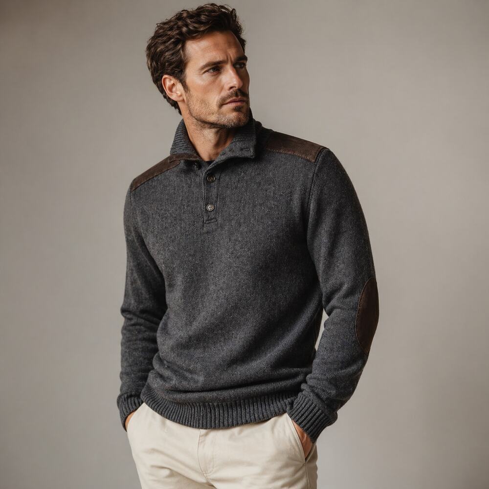 Paul & Shark Yachting Wool Cashmere Sweater Elbow Patch  2XL Old Money Fisherman